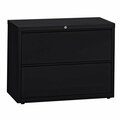 Hirsh Industries 17451 Black Two-Drawer Lateral File Cabinet - 36'' x 18 5/8'' x 28'' 42017451